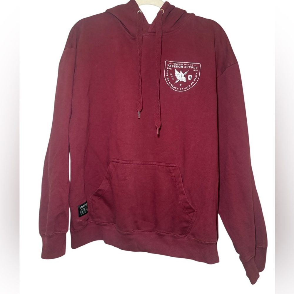 Freedom Supply Men's Burgundy Hoodie